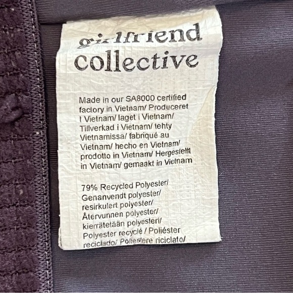 Girlfriend Collective Topanga Bra sports bra yoga crossover straps purple large - Picture 9 of 14